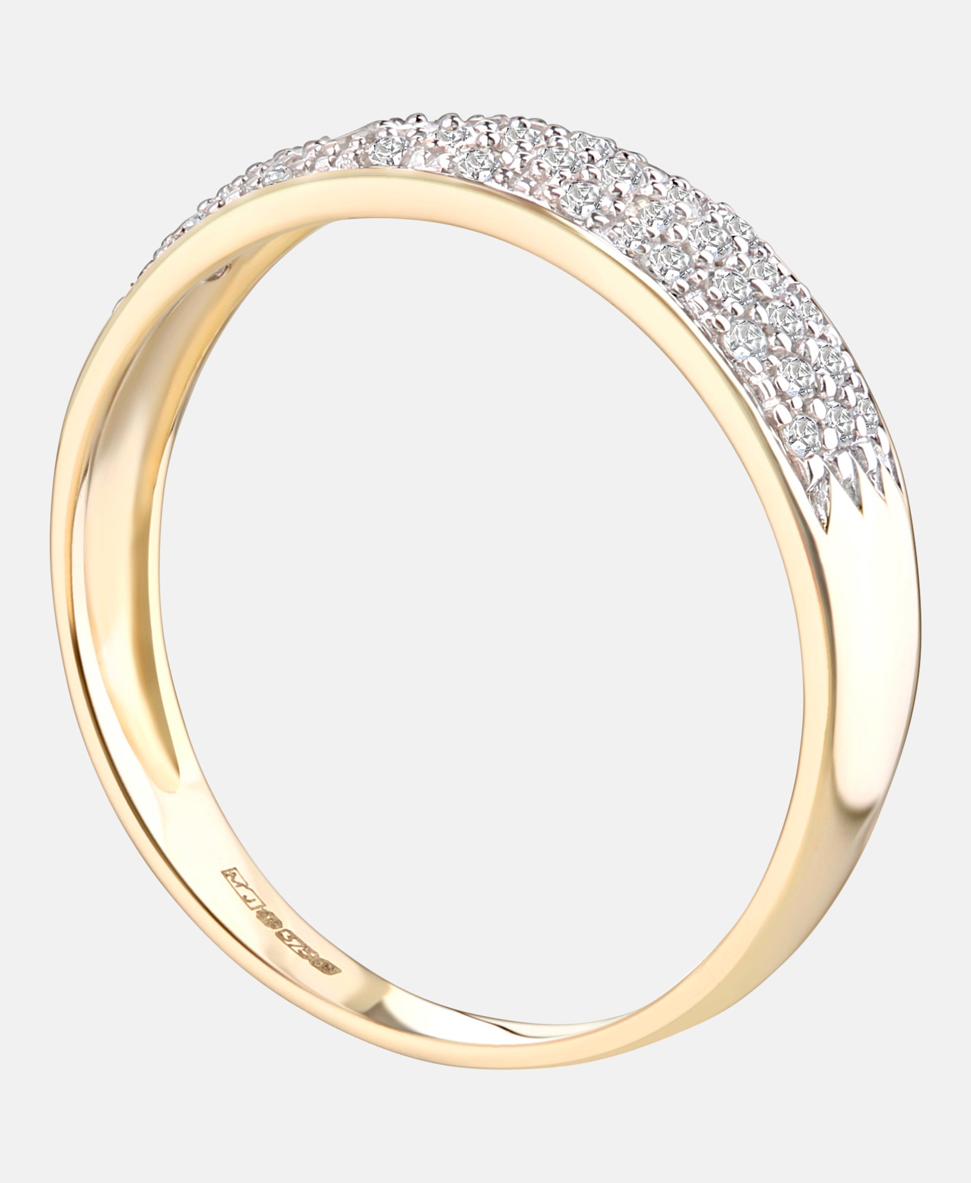Eternity-Ring aus 375 Gelbgold mit 0.25 Karat Diamant