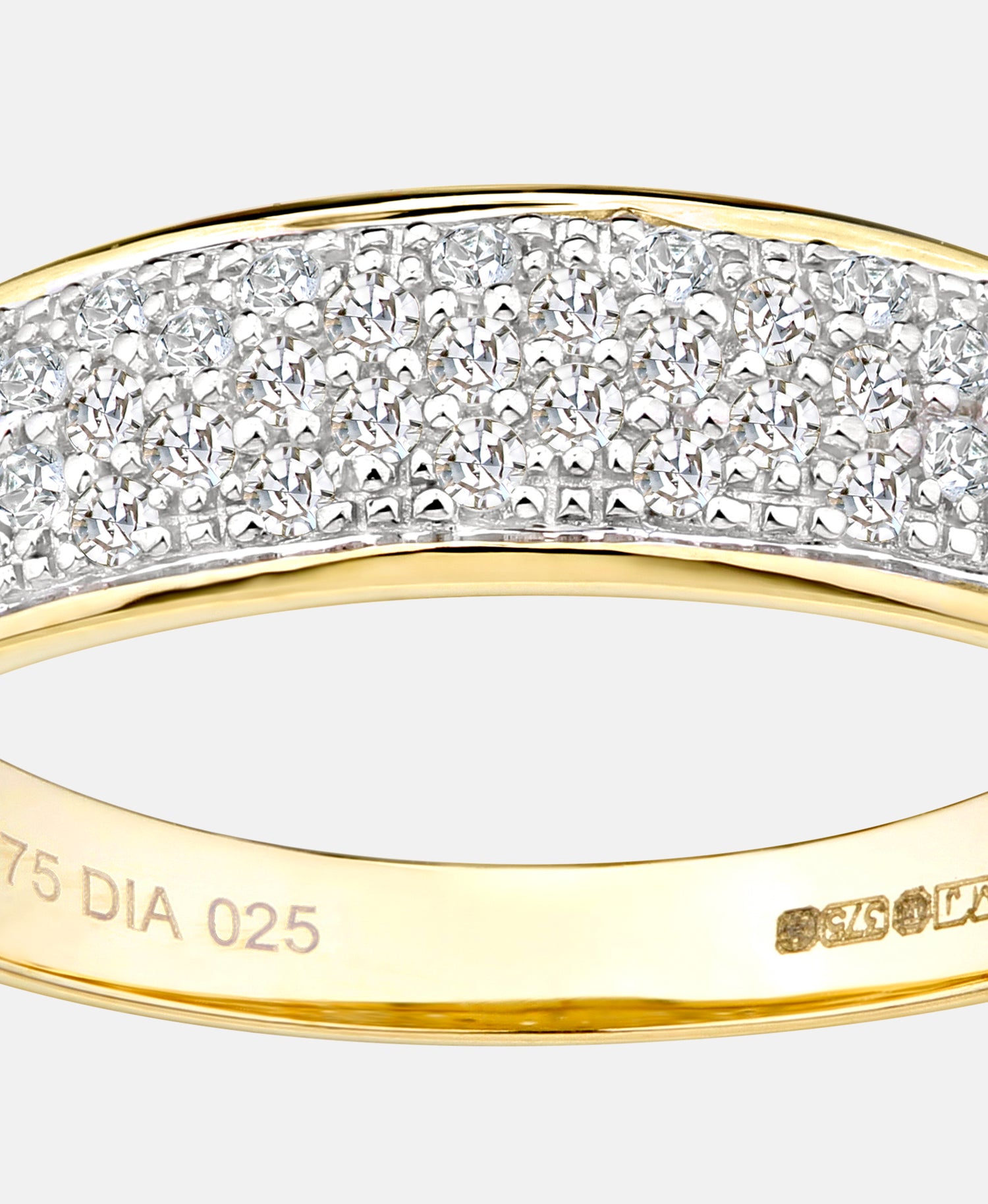 Eternity-Ring aus 375 Gelbgold mit 0.25 Karat Diamant