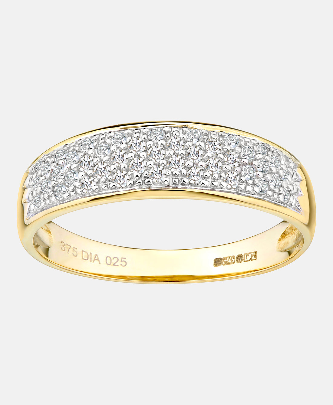 Eternity-Ring aus 375 Gelbgold mit 0.25 Karat Diamant