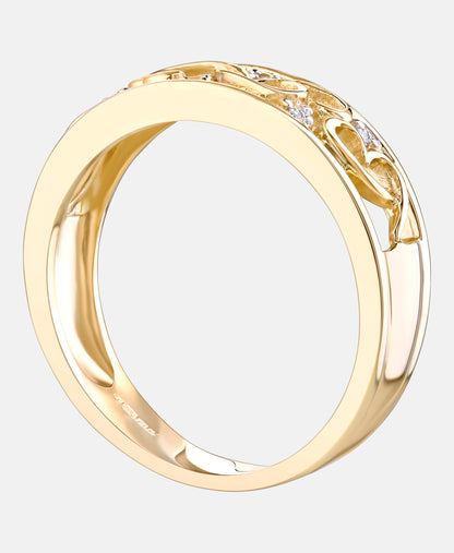 Ring aus 375 Gelbgold mit Diamant
