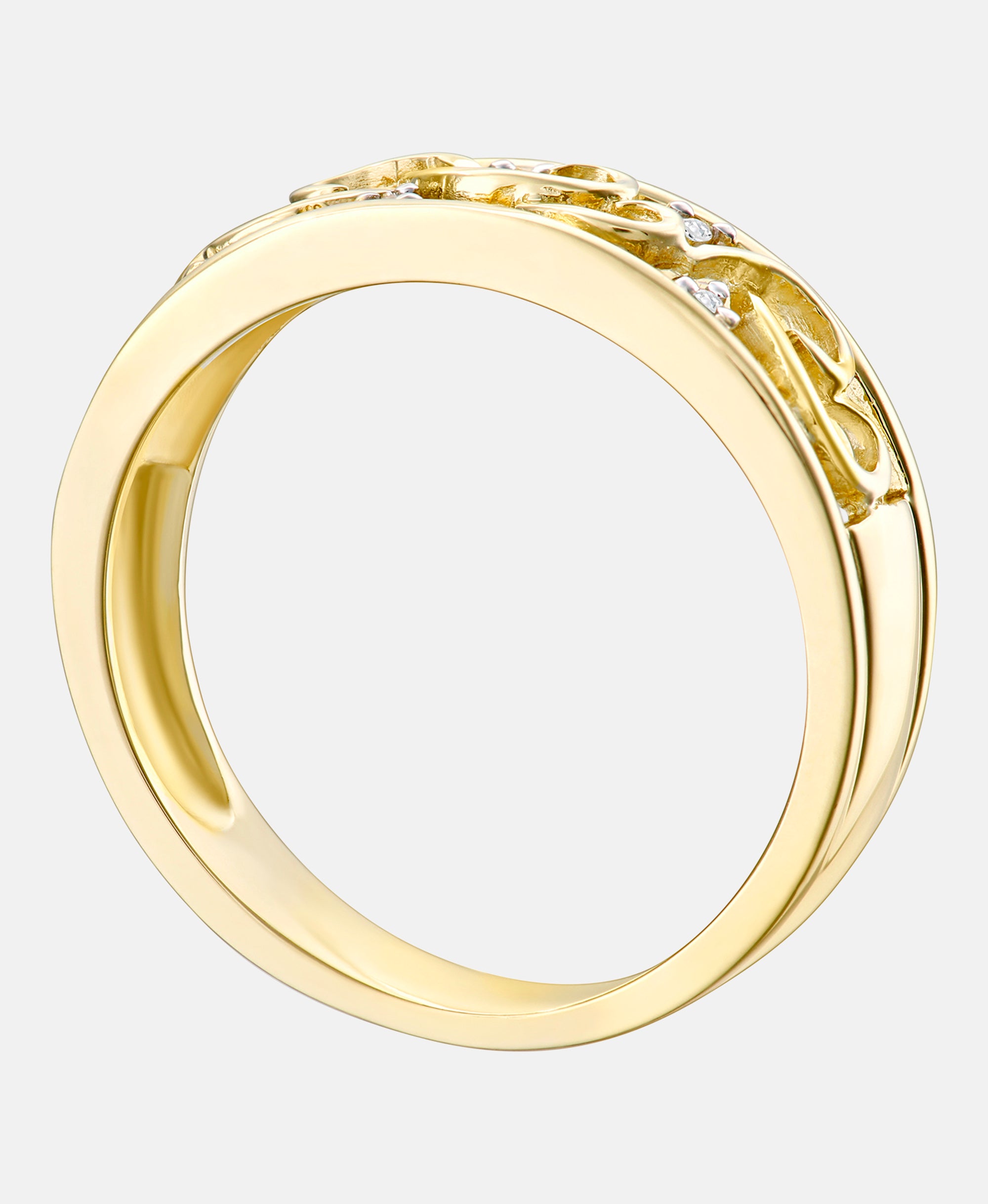 Ring aus 375 Gelbgold mit Diamant