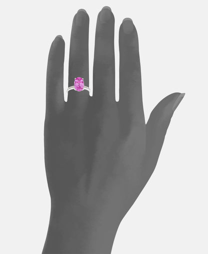 Ring aus 375 Weißgold mit Diamant mit Saphir