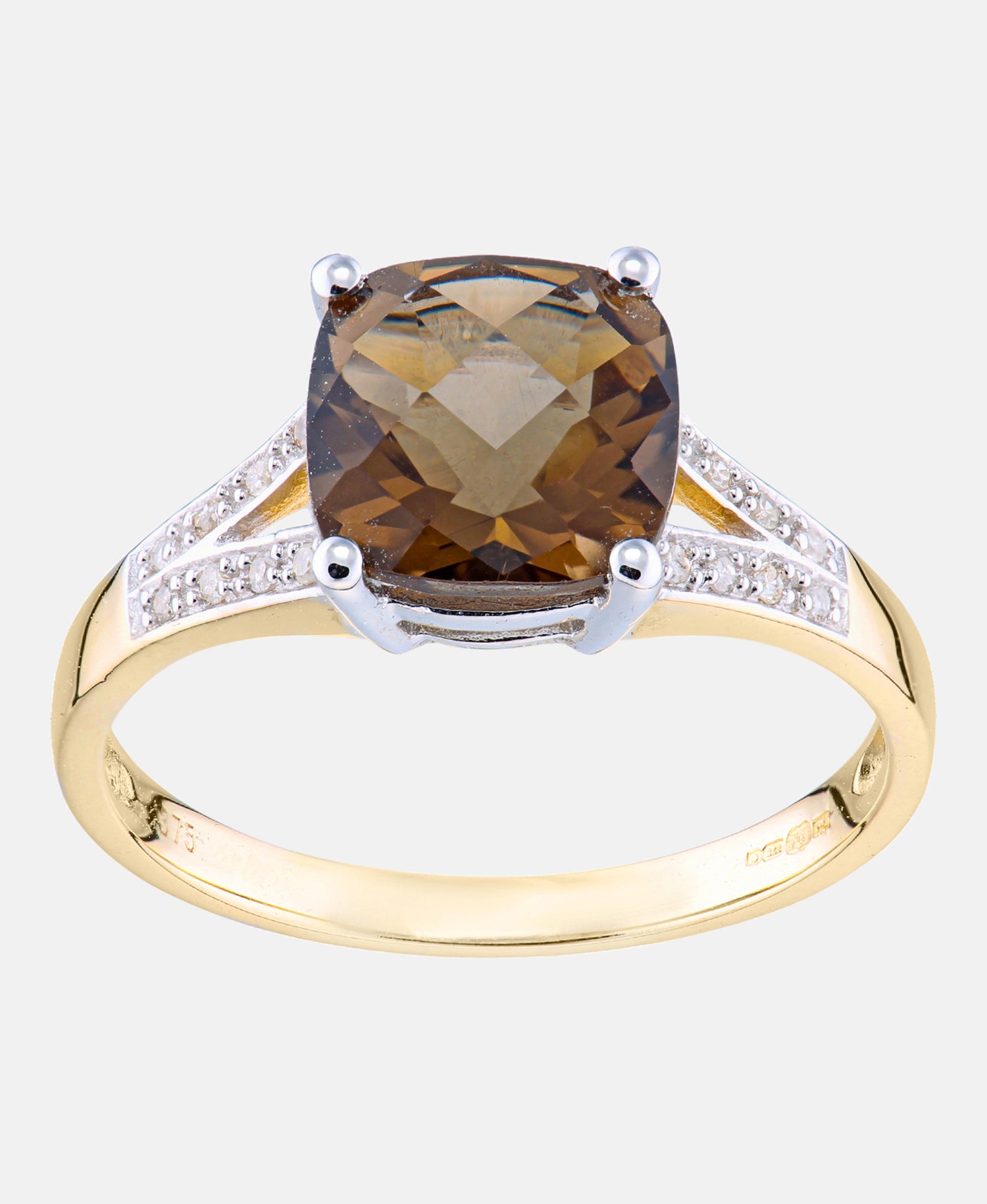 Ring aus 375 Gelbgold mit Diamant