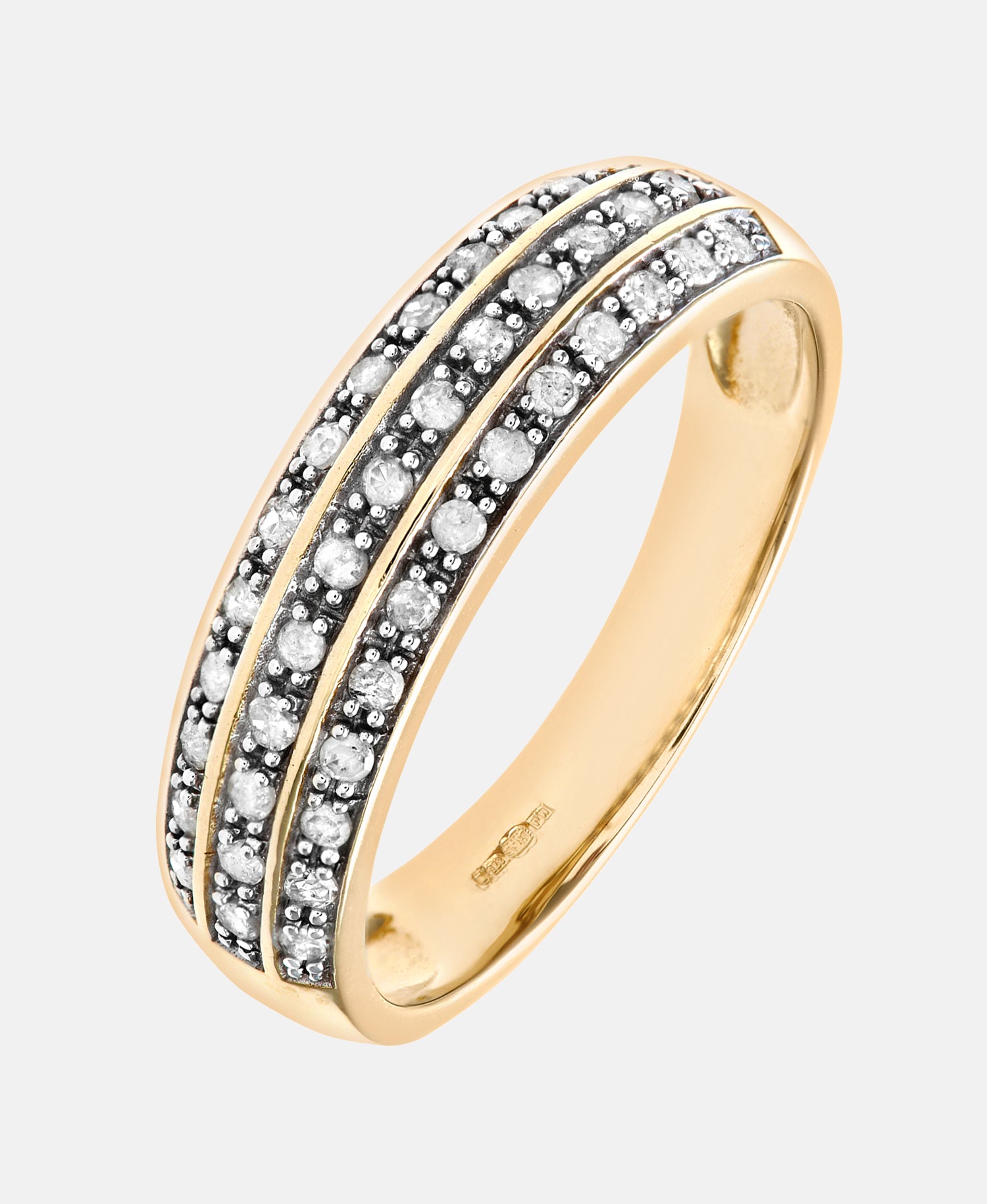Eternity-Ring aus 375 Gelbgold mit 0.25 Karat Diamant