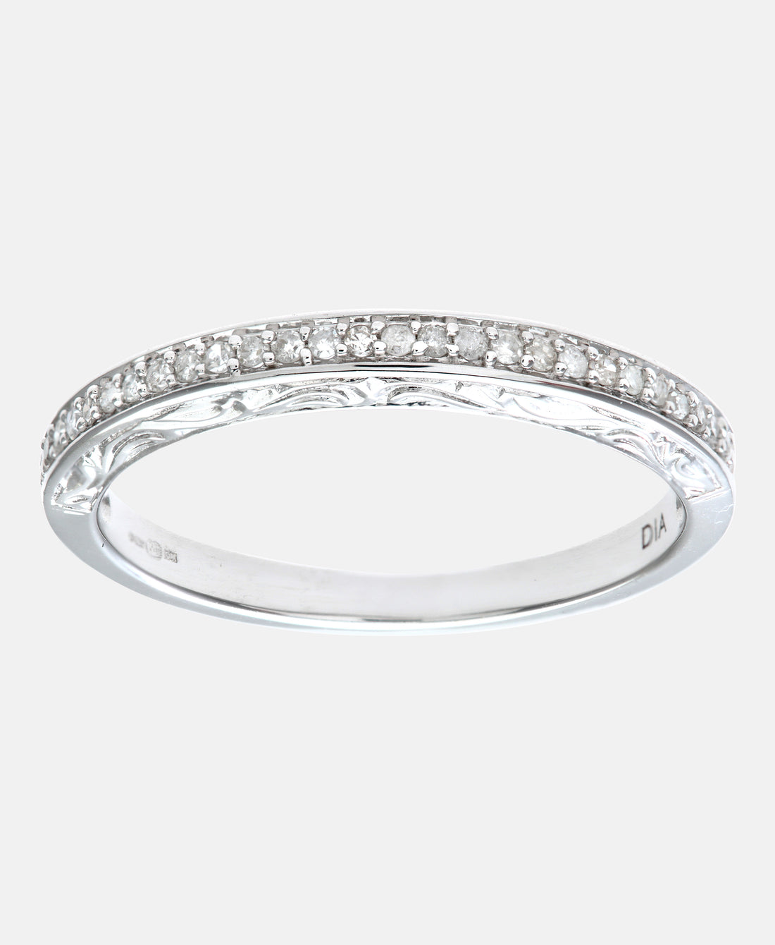 Eternity-Ring aus 375 Weißgold mit Diamant