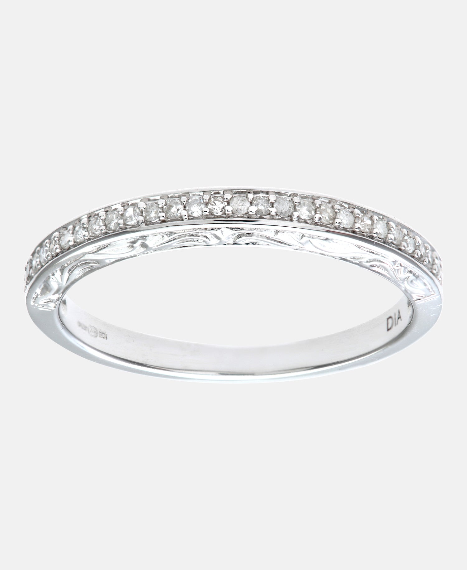 Eternity-Ring aus 375 Weißgold mit Diamant