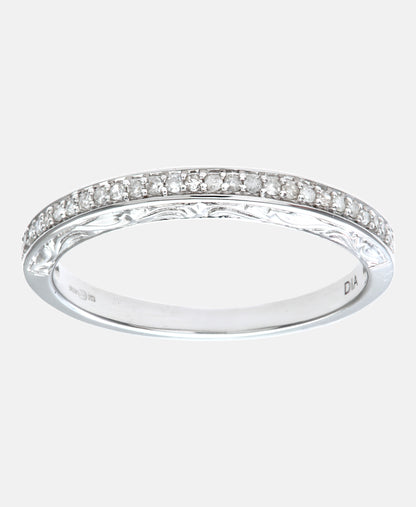 Eternity-Ring aus 375 Weißgold mit Diamant
