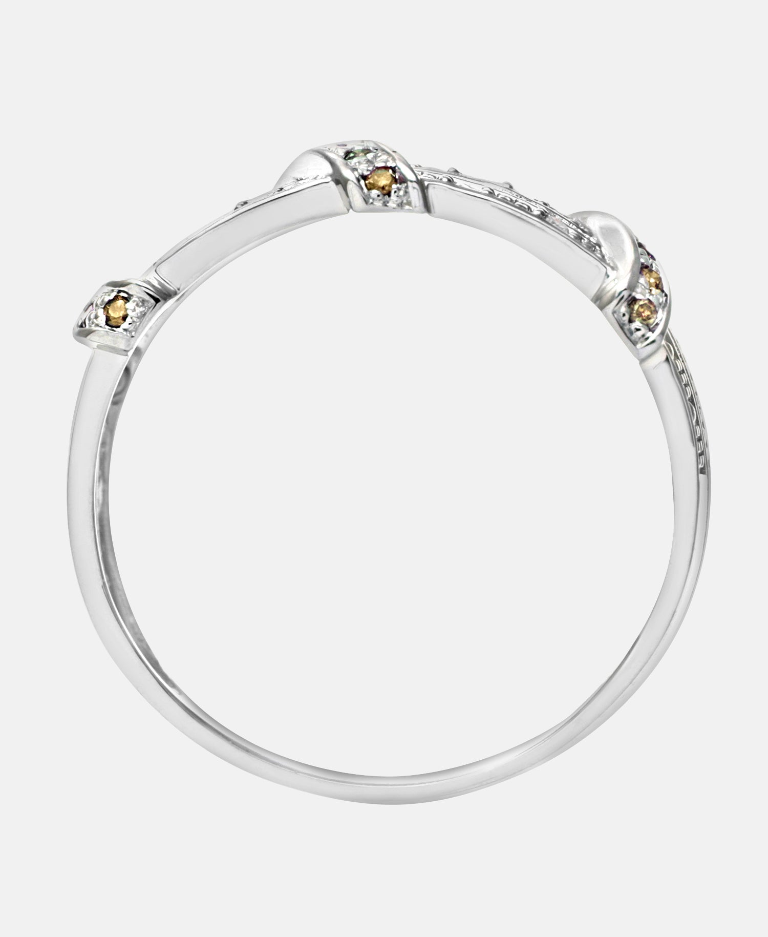 Eternity-Ring aus 375 Weißgold mit Diamant gedreht