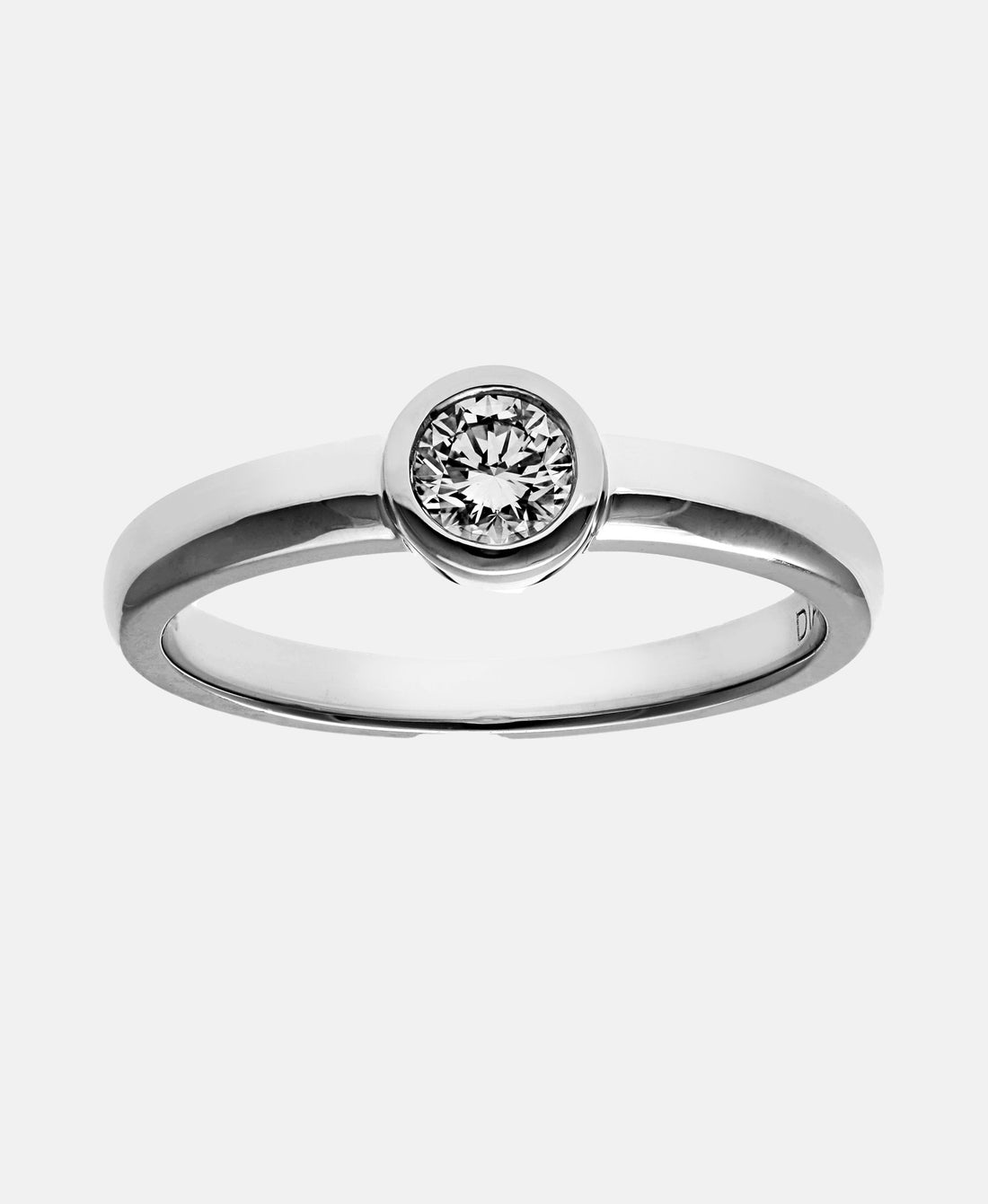 Ring aus 750 Weißgold mit 0.25 Karat Diamant
