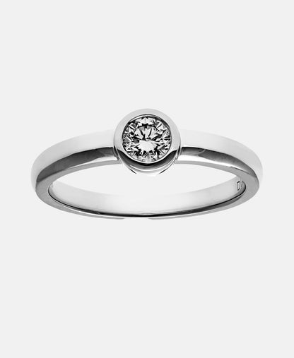 Ring aus 750 Weißgold mit 0.25 Karat Diamant