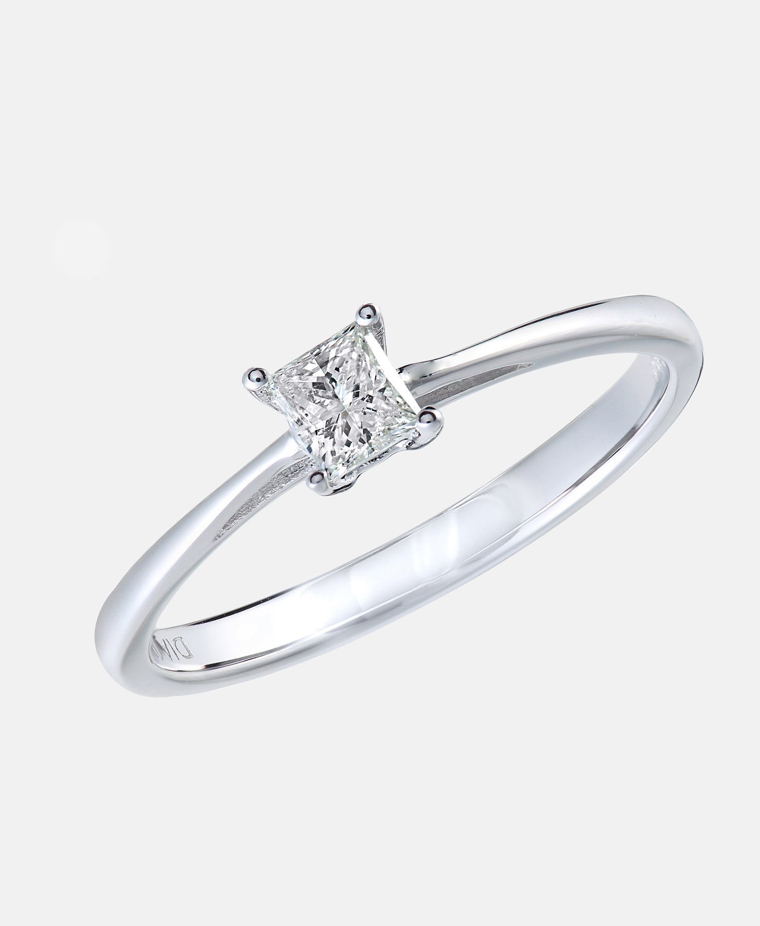 Verlobungsring aus 750 Weißgold mit 0.25 Karat Diamant
