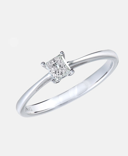 Verlobungsring aus 750 Weißgold mit 0.25 Karat Diamant
