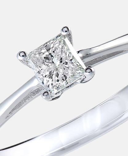 Verlobungsring aus 750 Weißgold mit 0.25 Karat Diamant