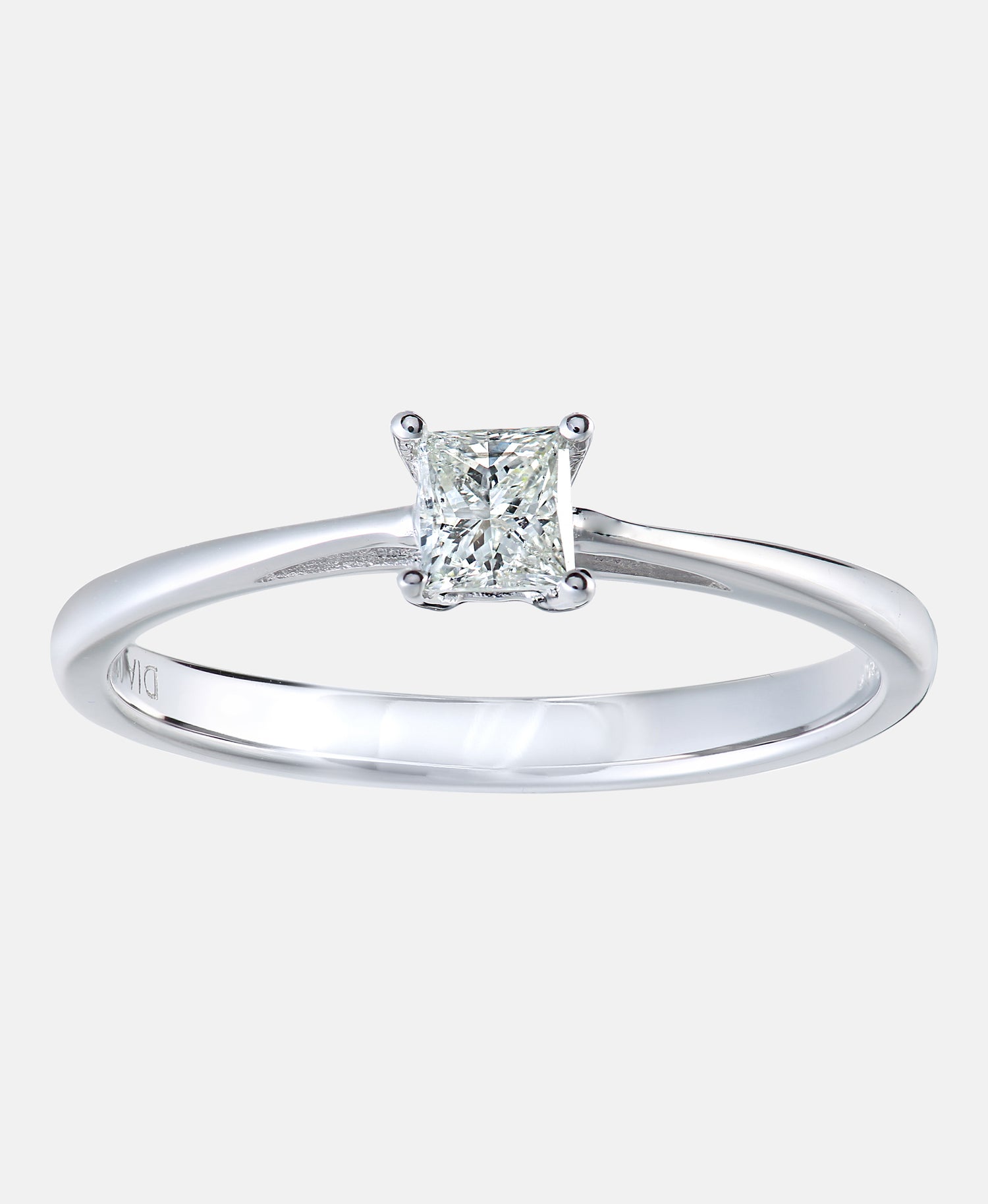 Verlobungsring aus 750 Weißgold mit 0.25 Karat Diamant