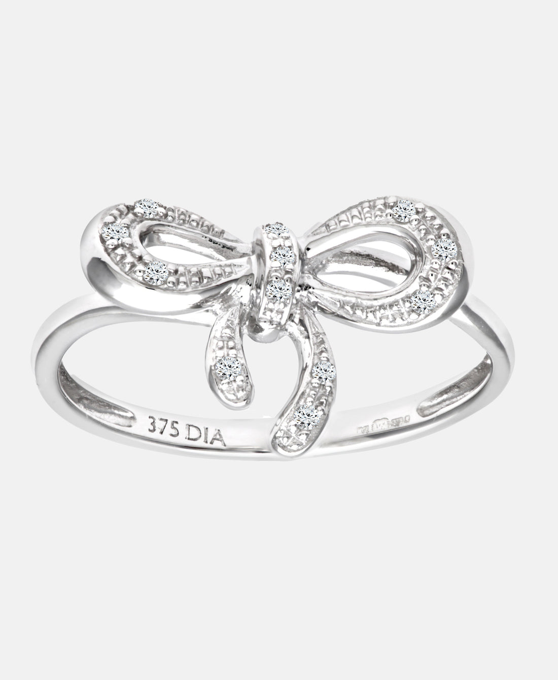 Ring aus 375 Weißgold mit 0.05 Karat Diamant