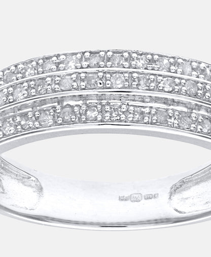 Eternity-Ring aus 375 Weißgold mit Diamant