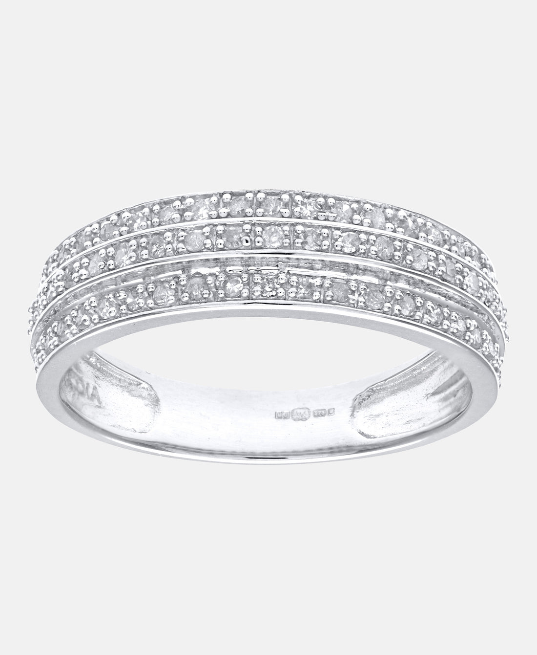 Eternity-Ring aus 375 Weißgold mit Diamant