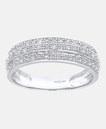 Eternity-Ring aus 375 Weißgold mit Diamant