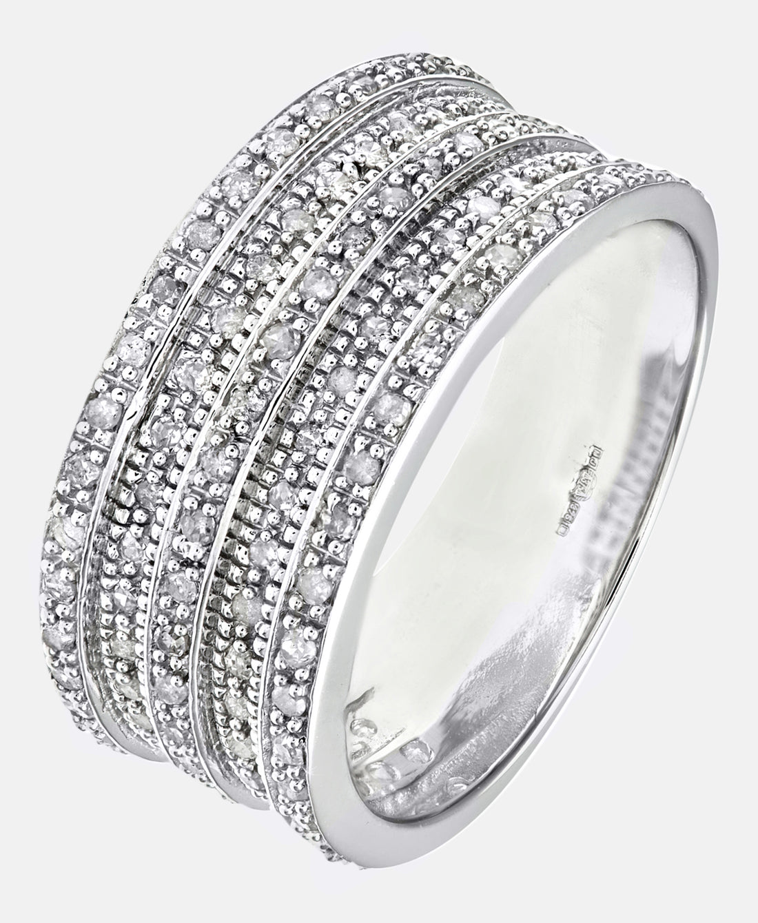 Eternity-Ring aus 375 Weißgold mit Diamant