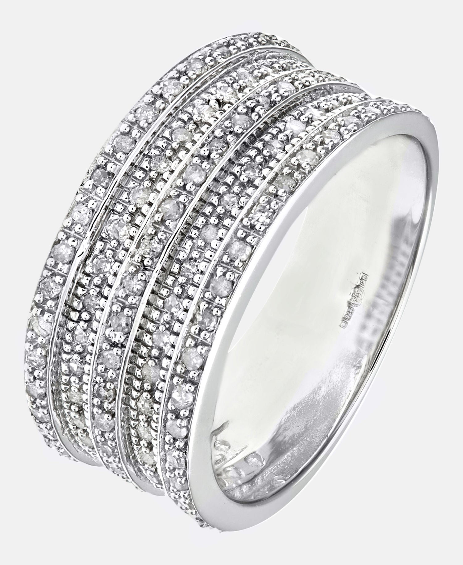 Eternity-Ring aus 375 Weißgold mit Diamant