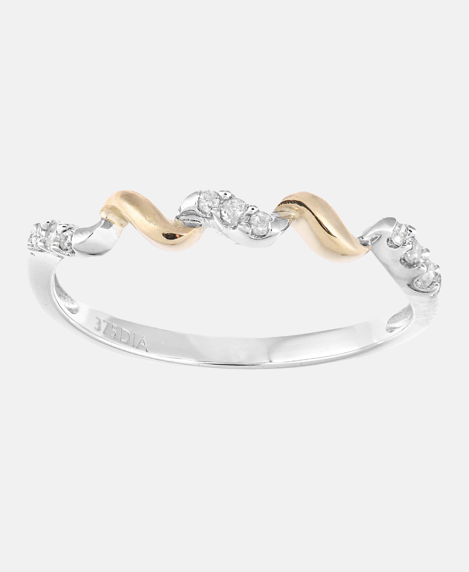 Eternity-Ring aus 375 Gelbgold mit 0.08 Karat Diamant