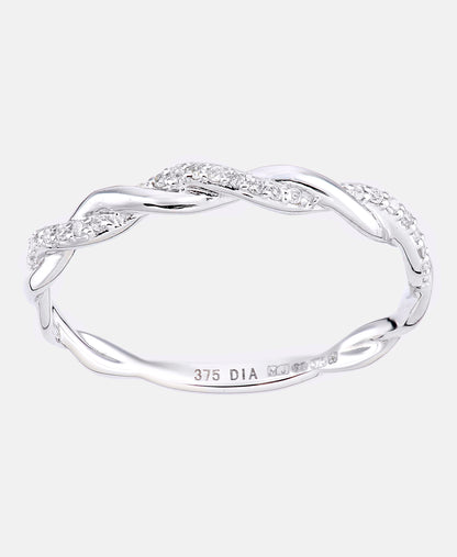 Eternity-Ring aus 375 Weißgold mit Diamant