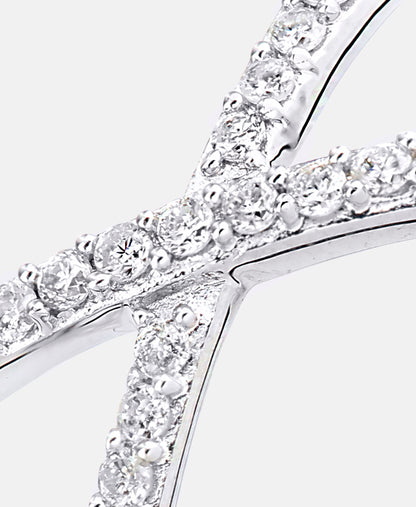 Ring aus 375 Weißgold mit 90 Karat Diamant