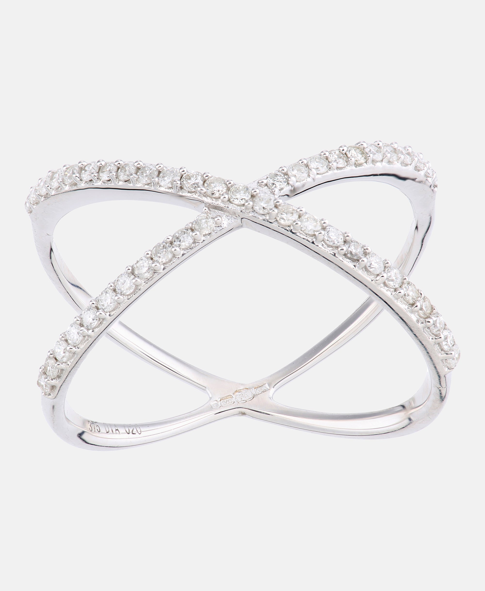 Ring aus 375 Weißgold mit 90 Karat Diamant