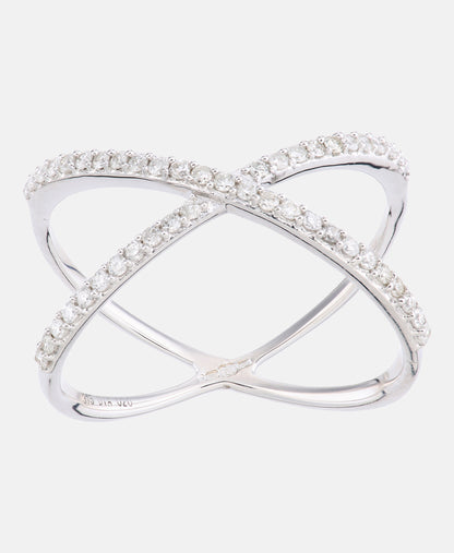Ring aus 375 Weißgold mit 90 Karat Diamant