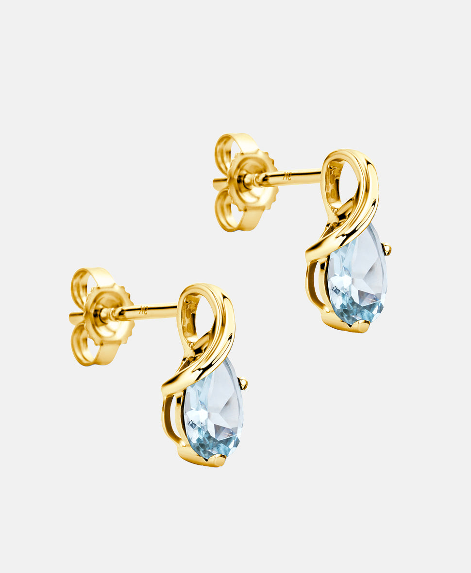 Ohrringe aus 585 Gelbgold mit Topas