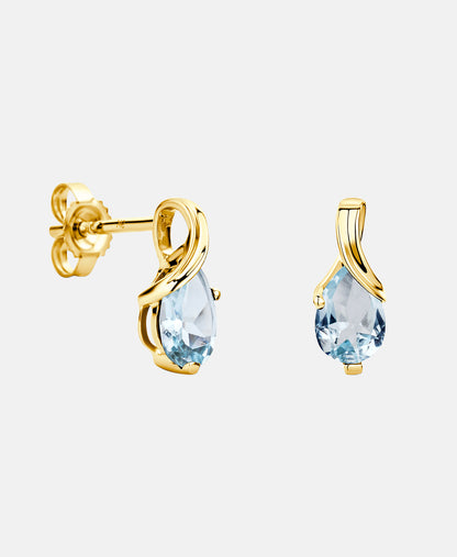 Ohrringe aus 585 Gelbgold mit Topas
