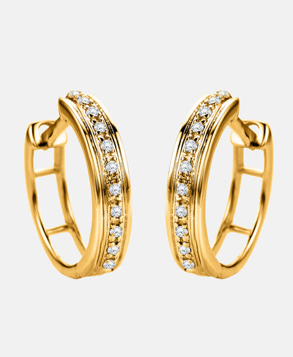 Ohrringe aus 585 Gelbgold mit Diamant