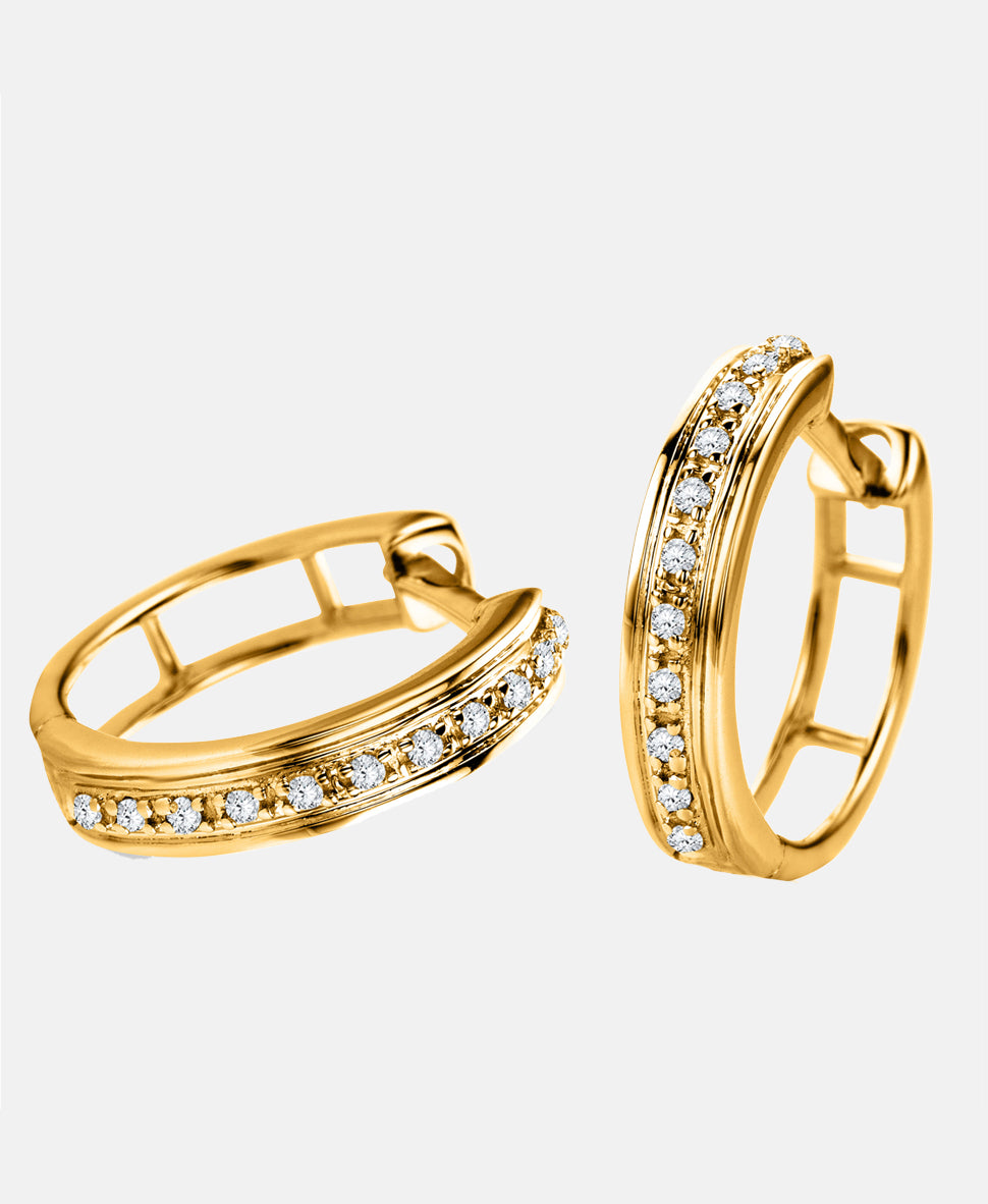 Ohrringe aus 585 Gelbgold mit Diamant