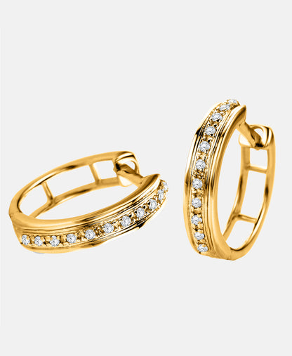 Ohrringe aus 585 Gelbgold mit Diamant