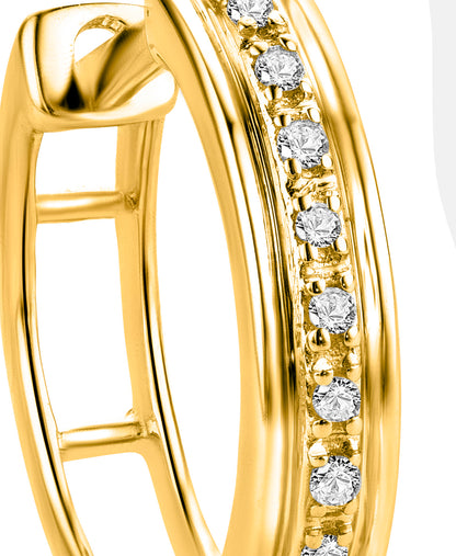 Ohrringe aus 585 Gelbgold mit Diamant