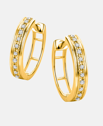 Ohrringe aus 585 Gelbgold mit Diamant