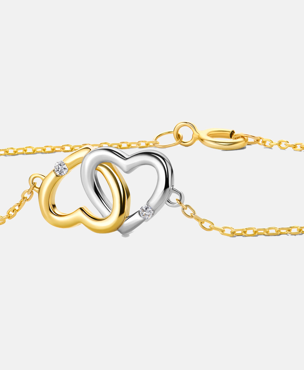 Armband aus 375 Gelbgold mit 0.02 Karat Diamant