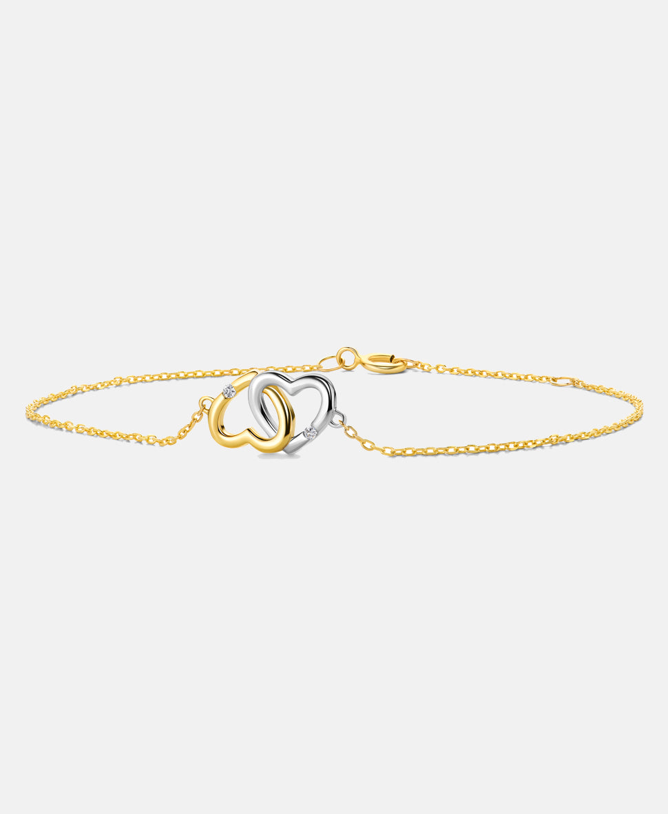 Armband aus 375 Gelbgold mit 0.02 Karat Diamant