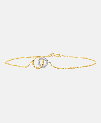 Armband aus 375 Gelbgold mit 0.07 Karat Diamant