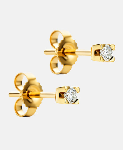 Ohrstecker aus 585 Gelbgold mit 0.10 Karat Diamant