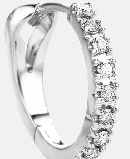 Creolen aus 585 Weißgold mit Diamant