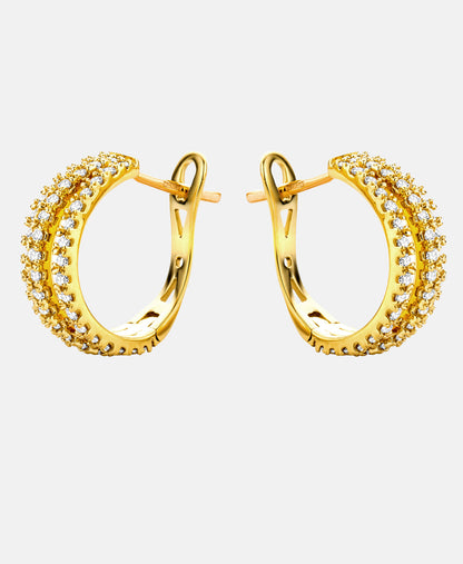 Ohrringe aus 750 Gelbgold mit Diamant