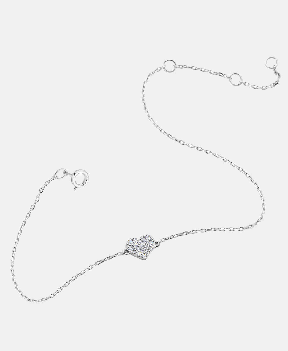 Armband aus 375 Weißgold mit Diamant