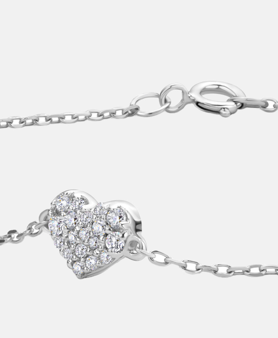 Armband aus 375 Weißgold mit Diamant