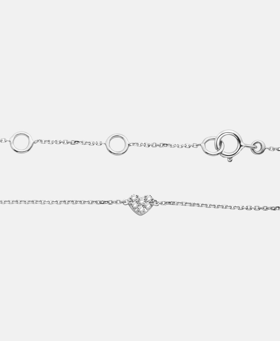 Armband aus 375 Weißgold mit Diamant