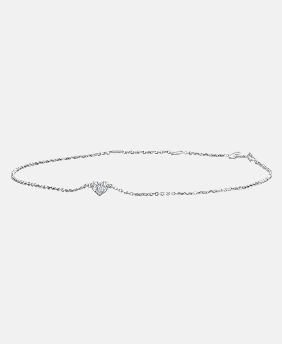 Armband aus 375 Weißgold mit Diamant
