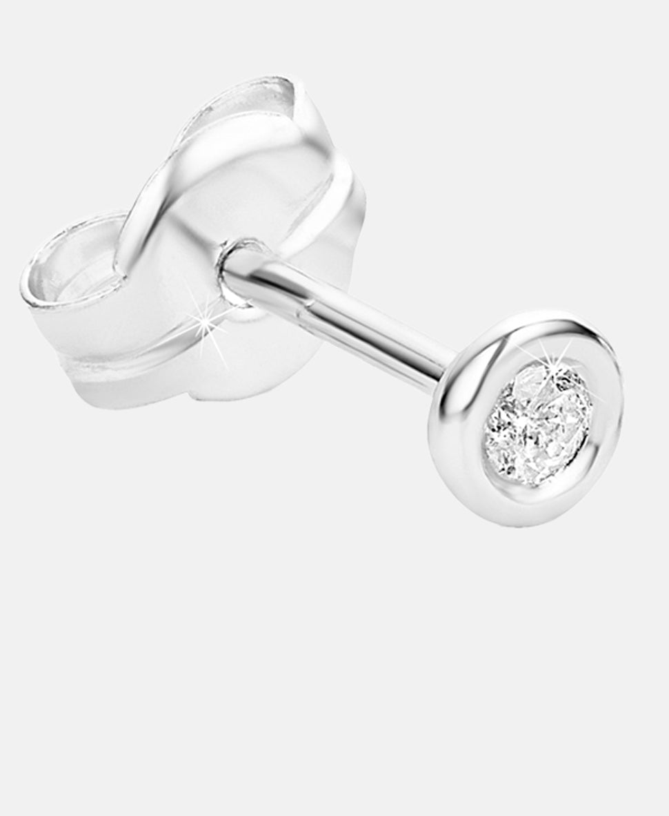 Ohrringe aus 375 Weißgold mit Diamant