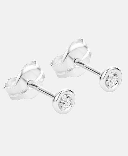 Ohrringe aus 375 Weißgold mit Diamant