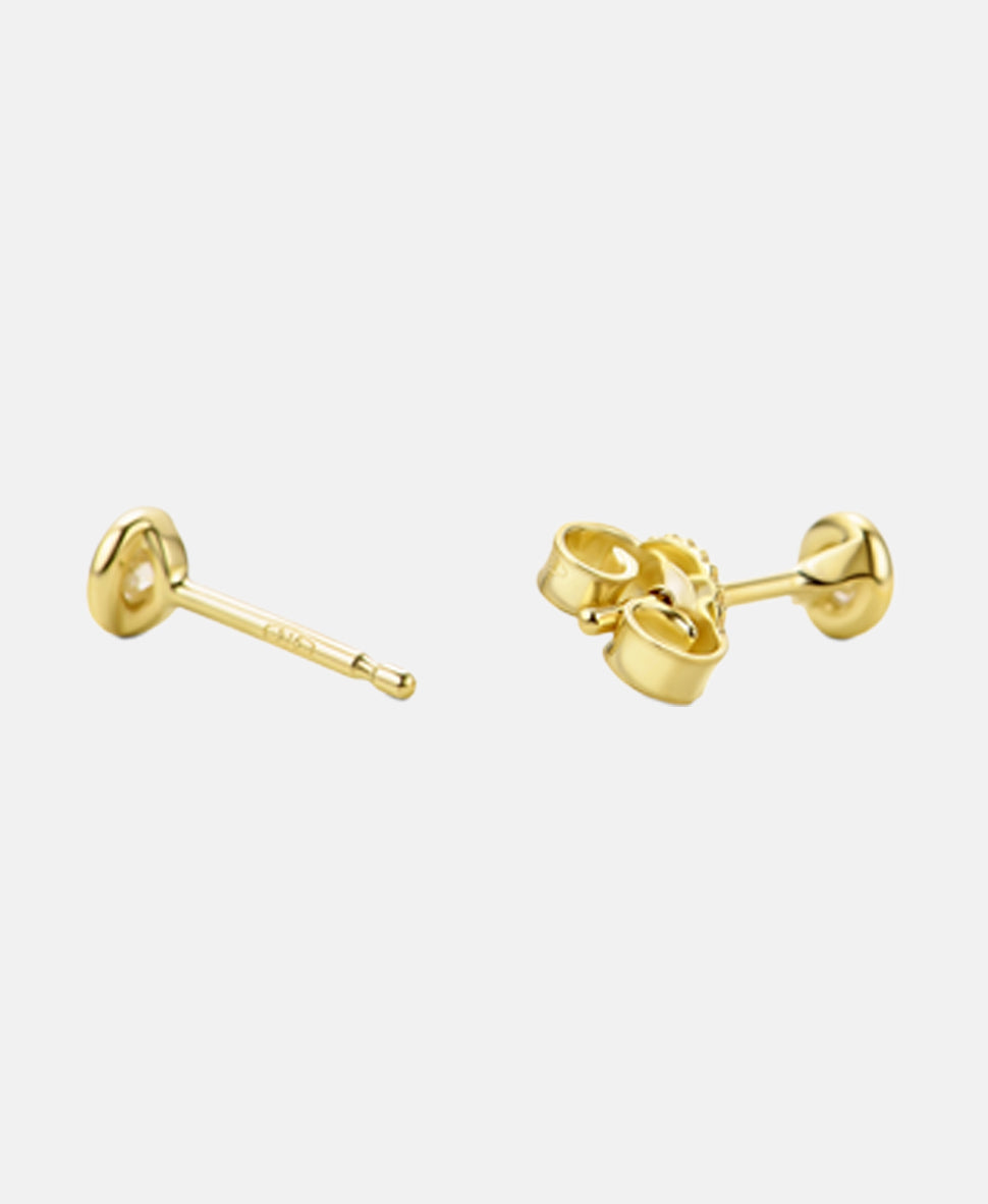 Ohrringe aus 375 Gelbgold mit Diamant