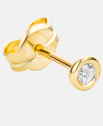 Ohrringe aus 375 Gelbgold mit Diamant